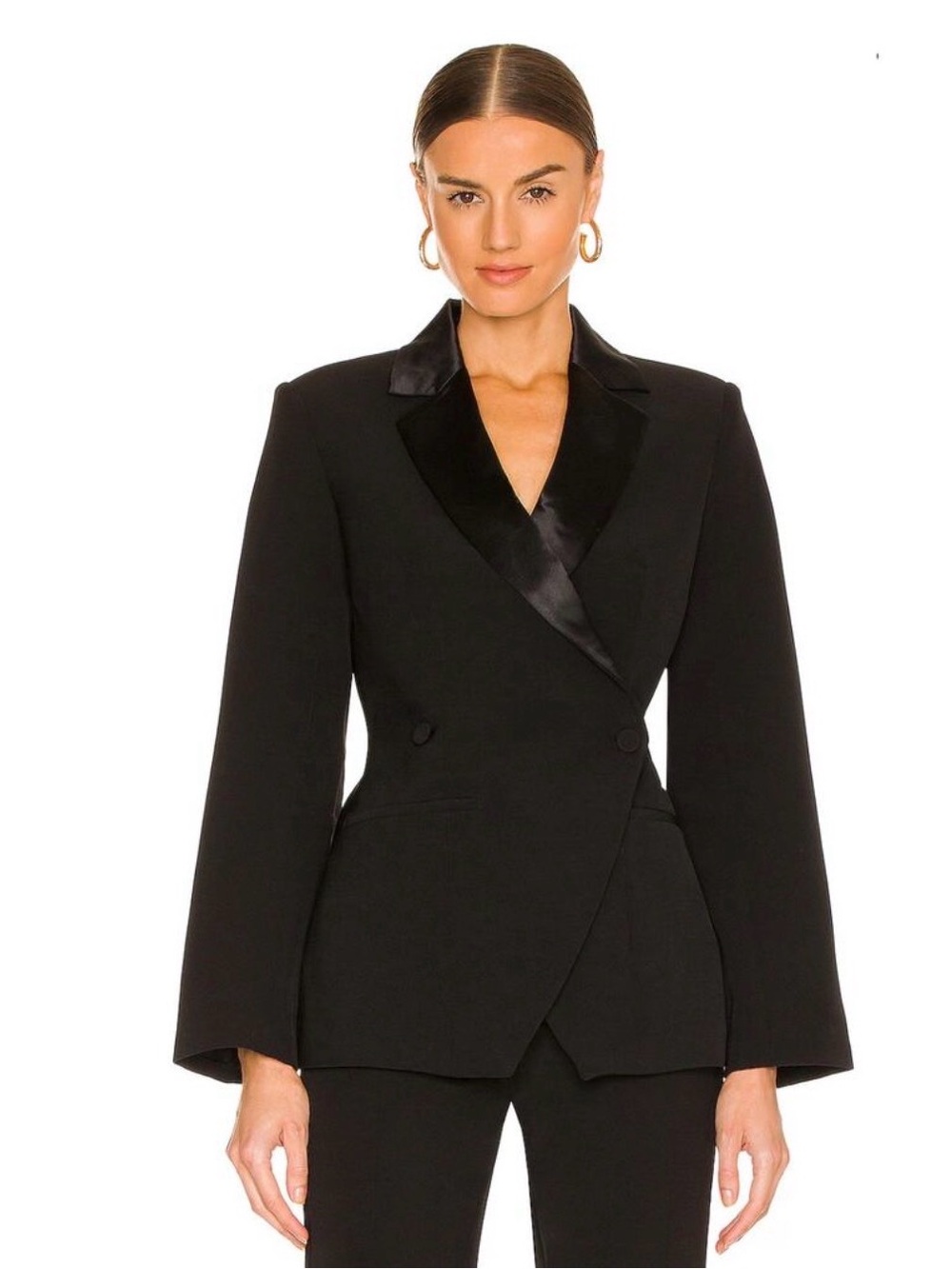 Anine Bing Ade Black Tuxedo Blazer Size S/P